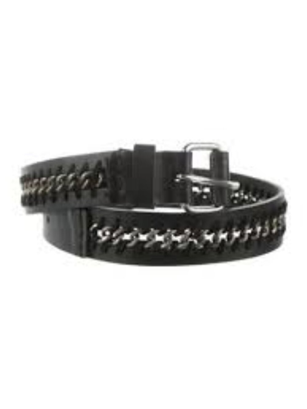 Maje Chain Link Moto Leather Belt
